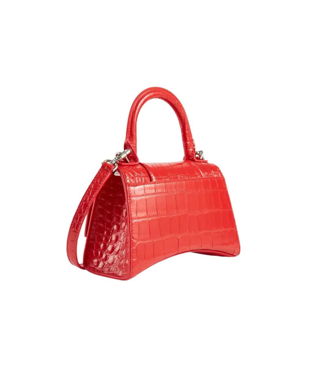 BALENCIAGA Красная кожаная сумка через плечо, фото 2