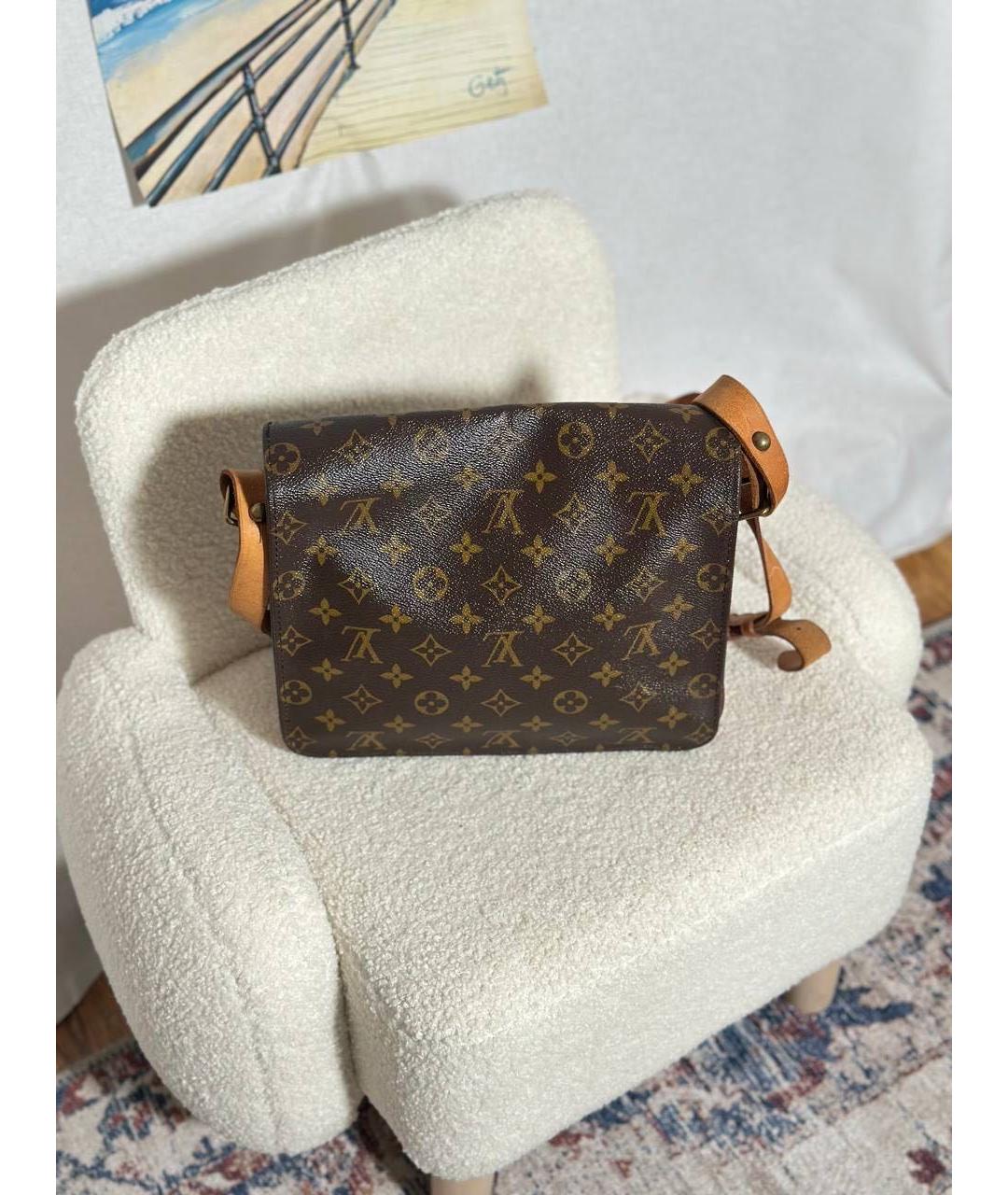 LOUIS VUITTON Коричневая сумка через плечо из канвы, фото 2