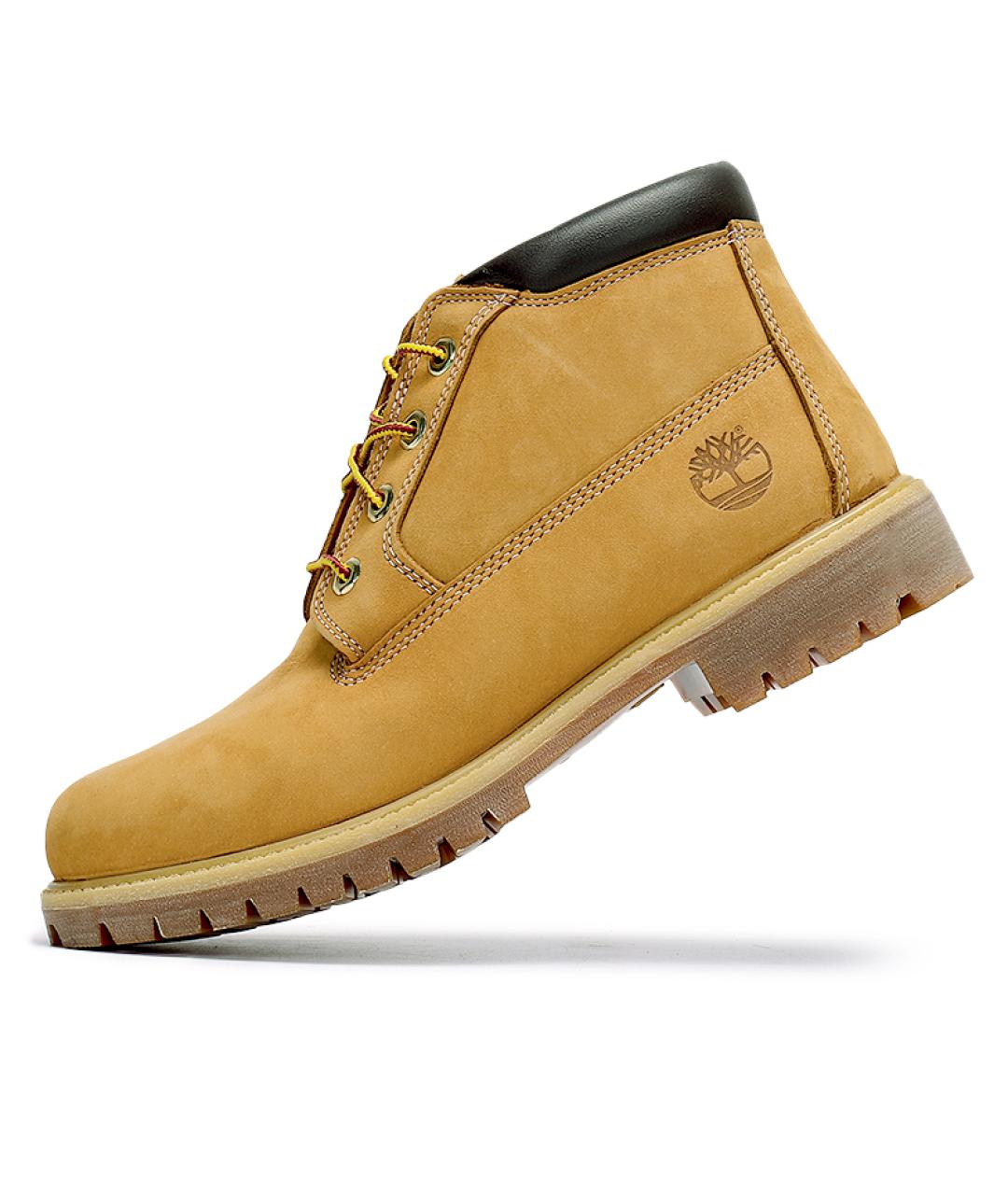 TIMBERLAND Желтые нубуковые низкие ботинки, фото 2