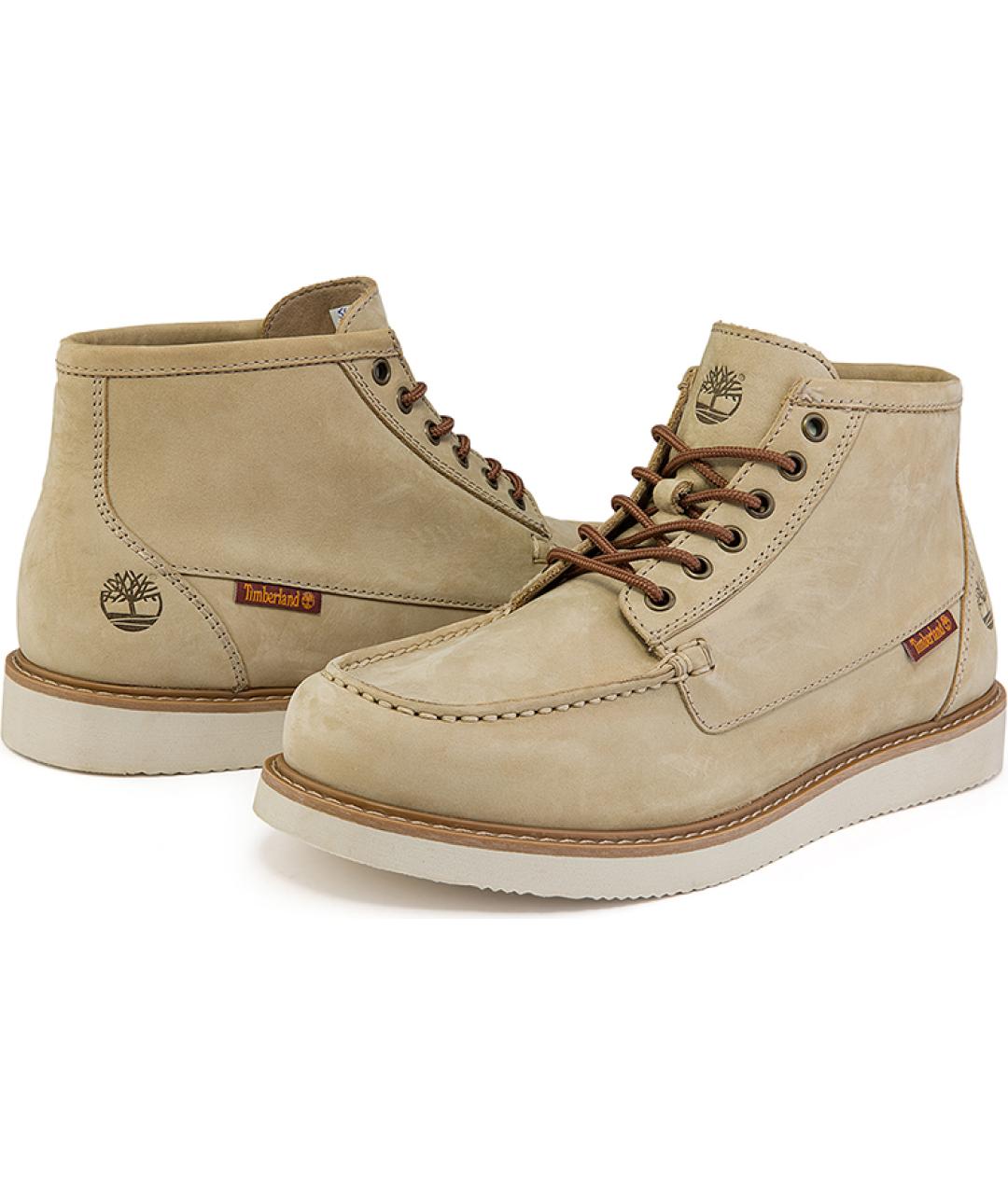 TIMBERLAND Бежевые кожаные высокие ботинки, фото 5