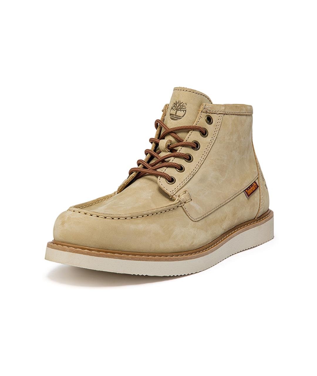 TIMBERLAND Бежевые кожаные высокие ботинки, фото 3