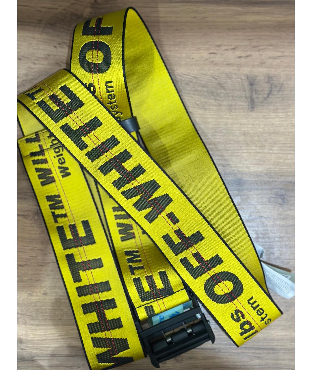 OFF-WHITE Желтый ремень, фото 5