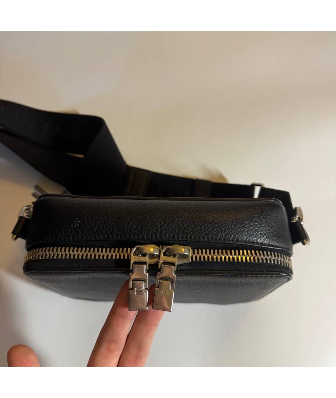 GIVENCHY Черная кожаная поясная сумка, фото 7