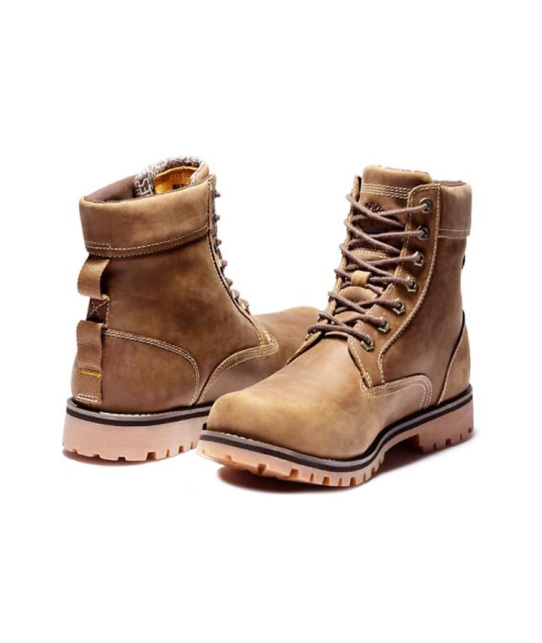 TIMBERLAND Коричневые кожаные высокие ботинки, фото 4