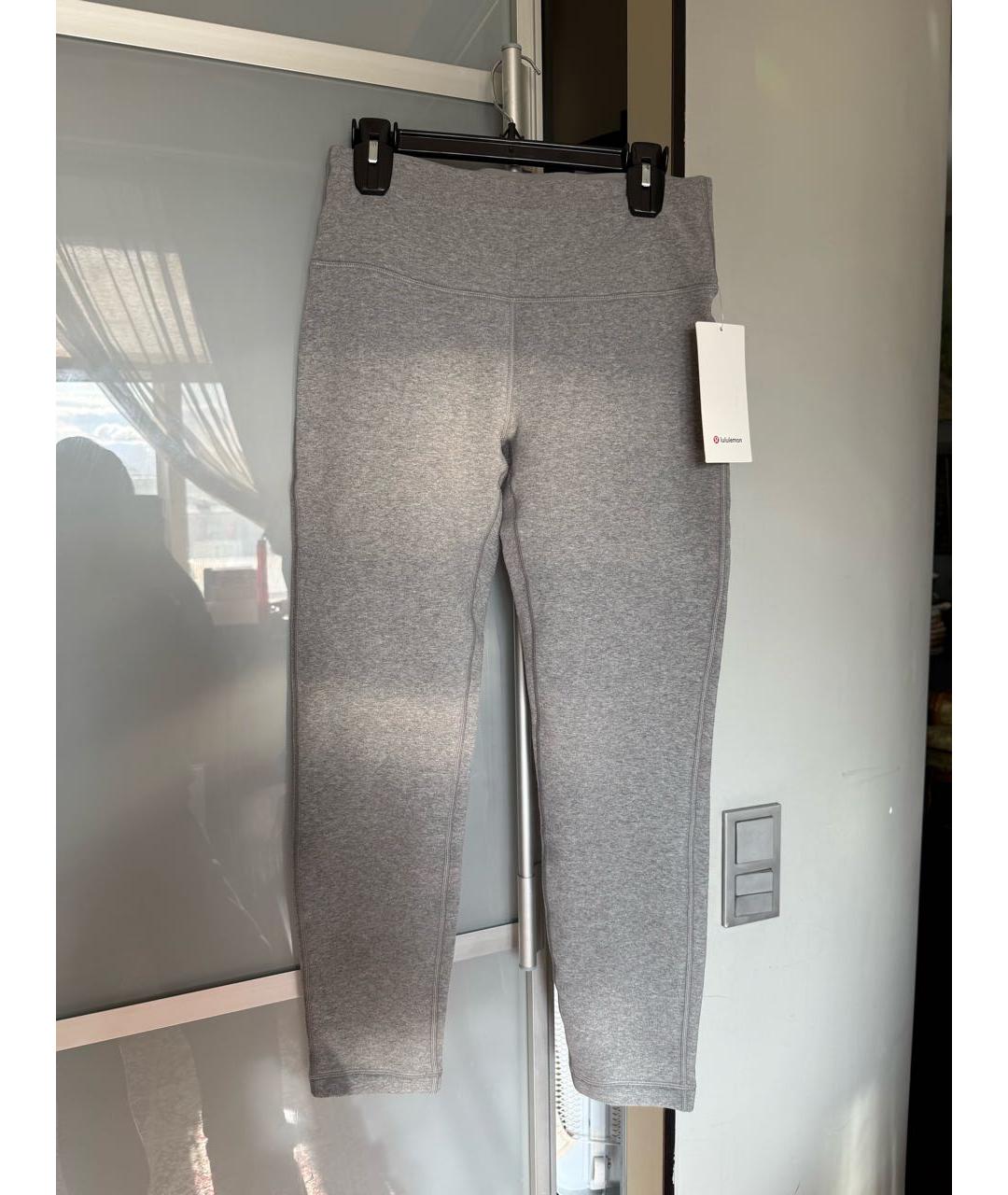Lululemon Серые хлопковые леггинсы и велосипедки, фото 5