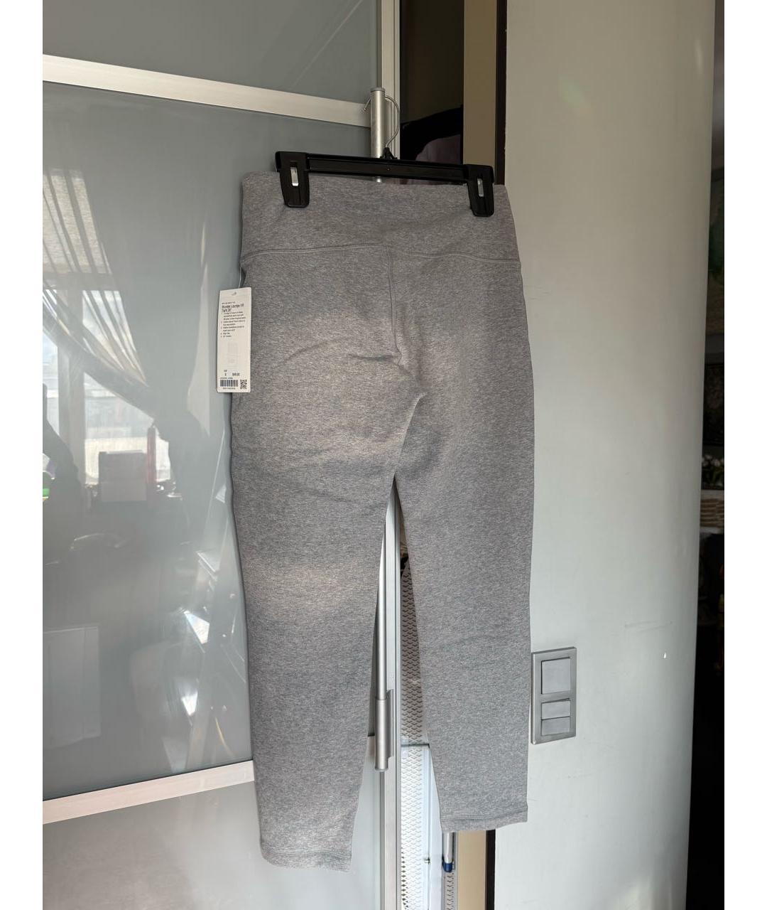 Lululemon Серые хлопковые леггинсы и велосипедки, фото 2