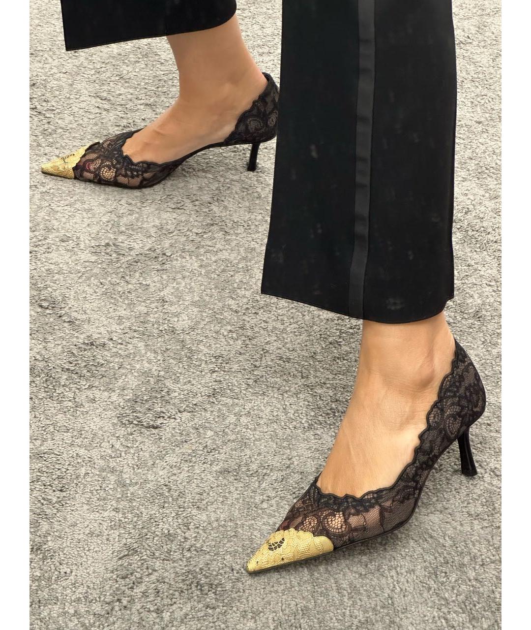JIMMY CHOO Черные текстильные туфли, фото 4