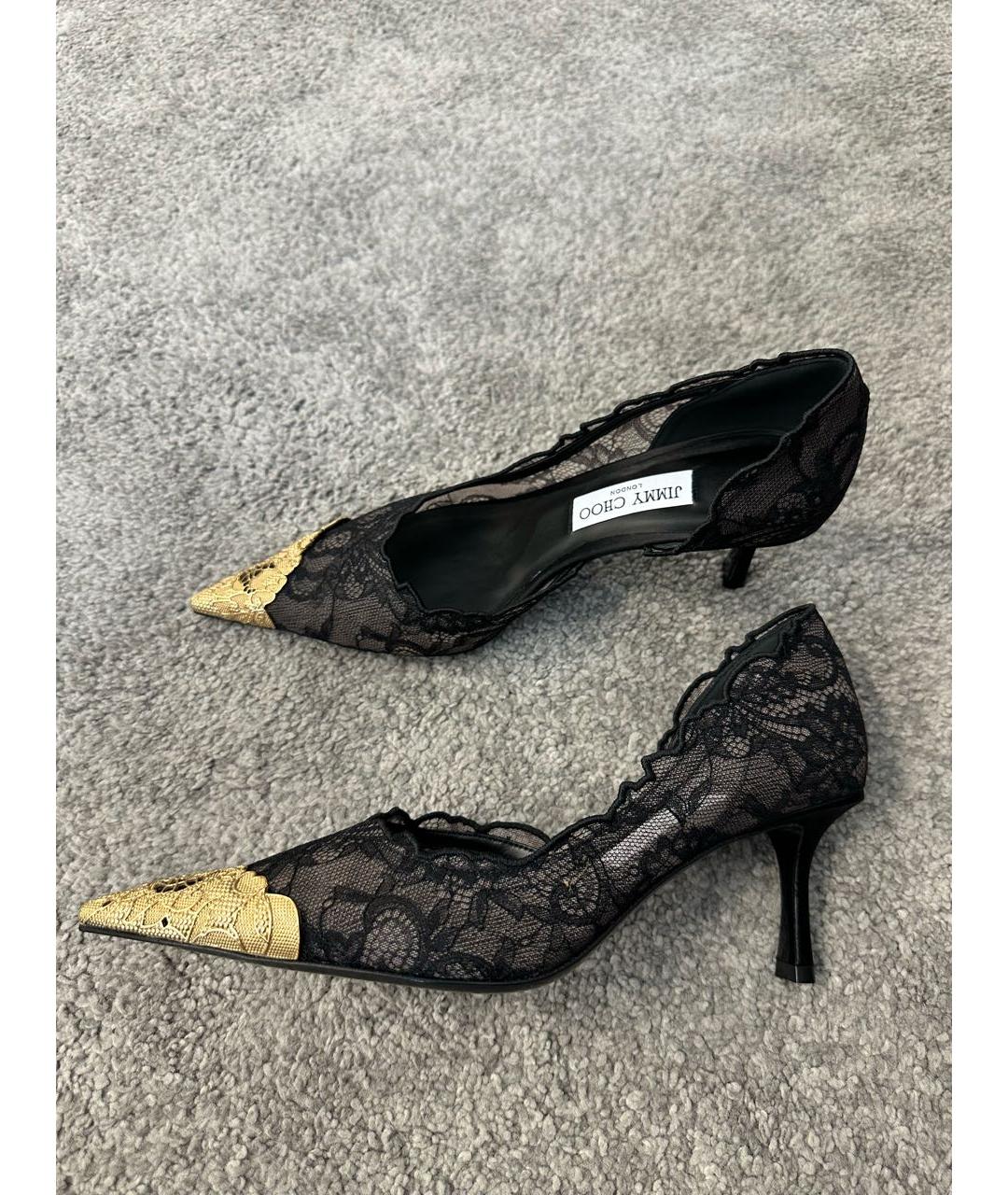 JIMMY CHOO Черные текстильные туфли, фото 5