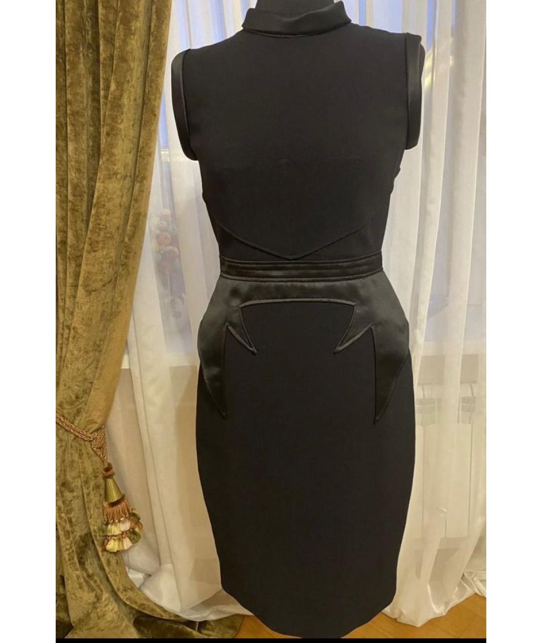 GIVENCHY Черное шерстяное коктейльное платье, фото 9