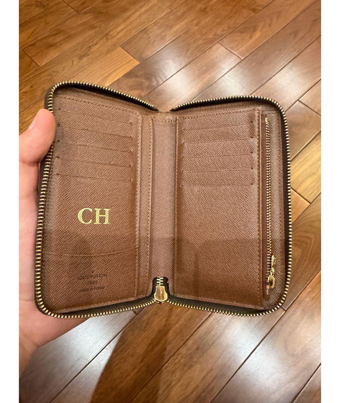 LOUIS VUITTON Бордовый кожаный кошелек, фото 2