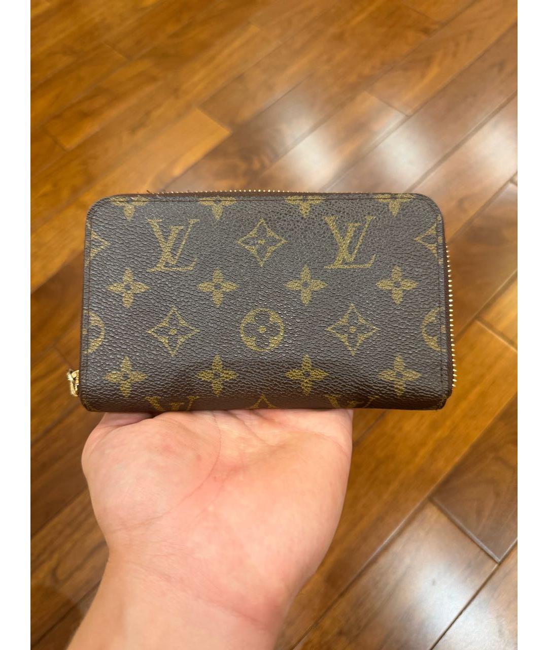 LOUIS VUITTON Бордовый кожаный кошелек, фото 7