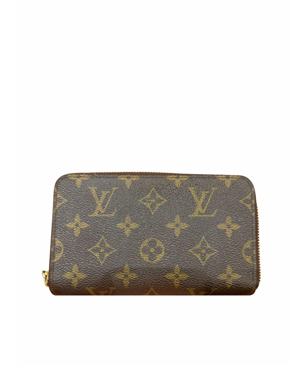 LOUIS VUITTON Бордовый кожаный кошелек, фото 1