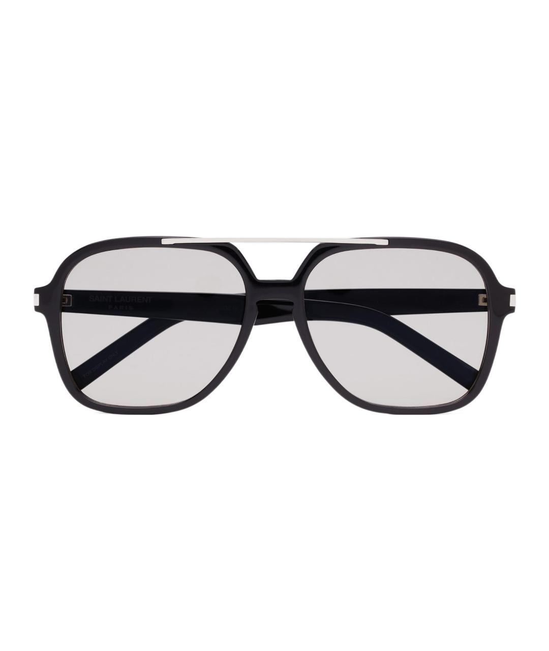 SAINT LAURENT Черные пластиковые солнцезащитные очки, фото 2