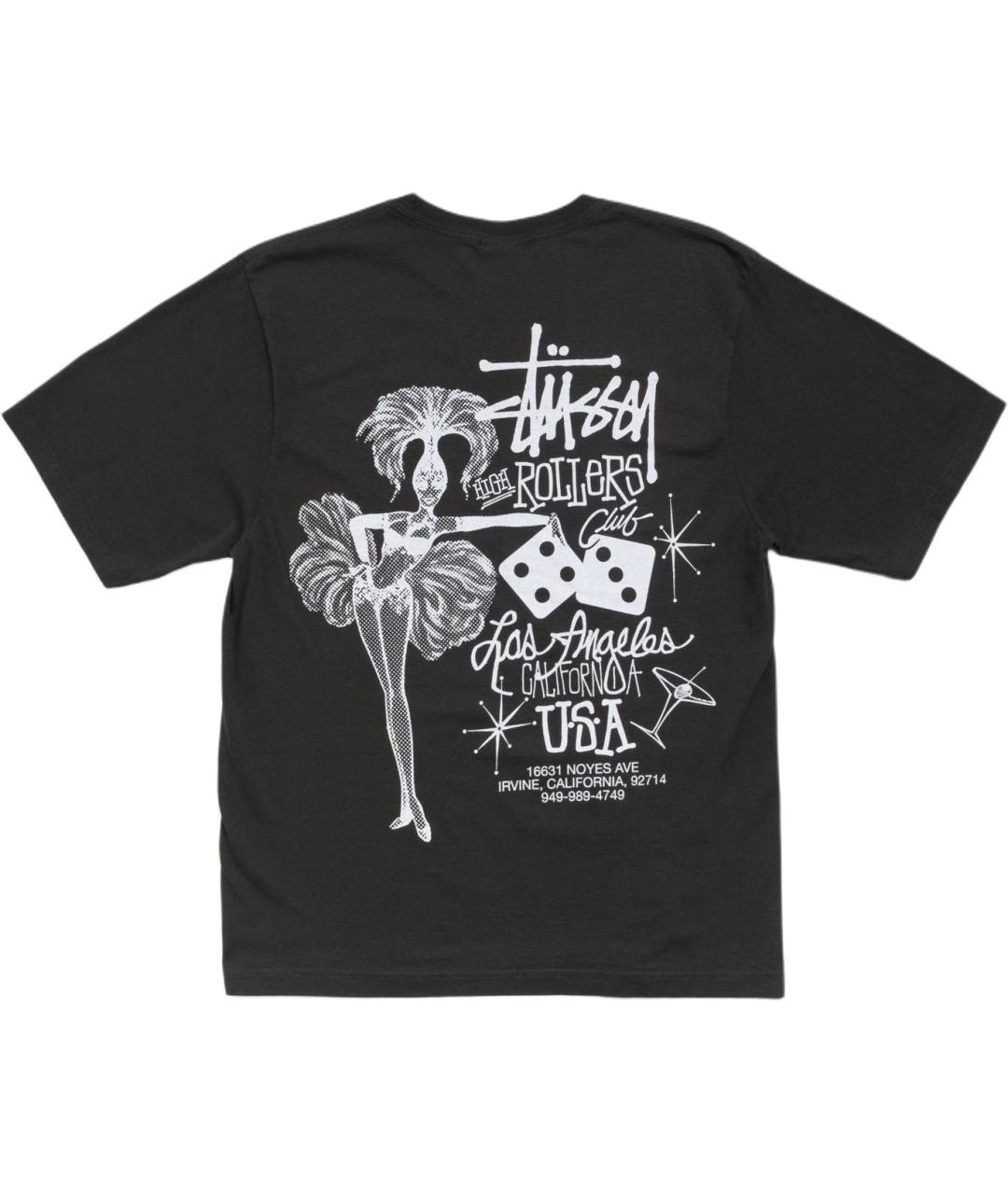 STUSSY Черная футболка, фото 2