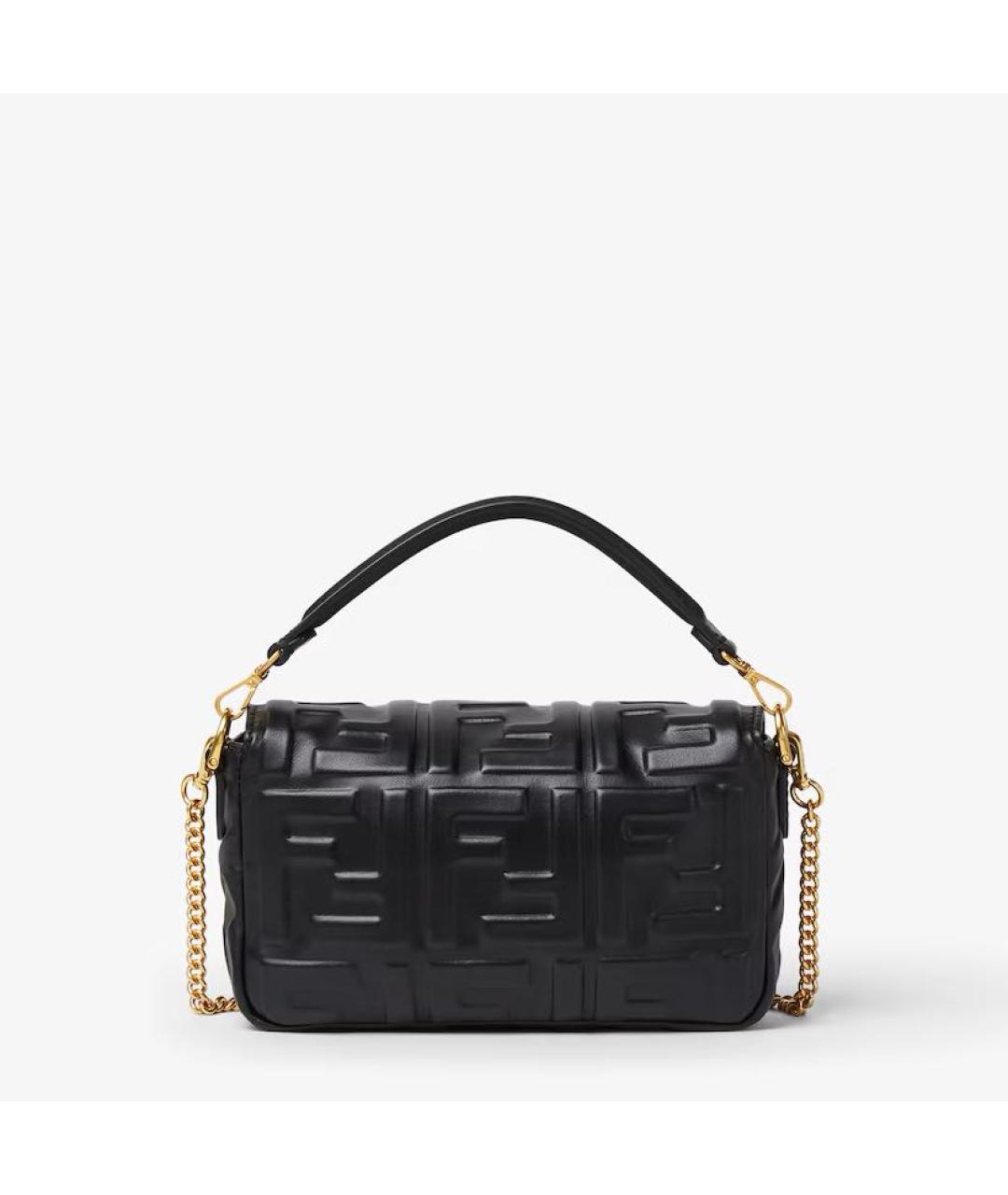 FENDI Черная кожаная сумка через плечо, фото 3