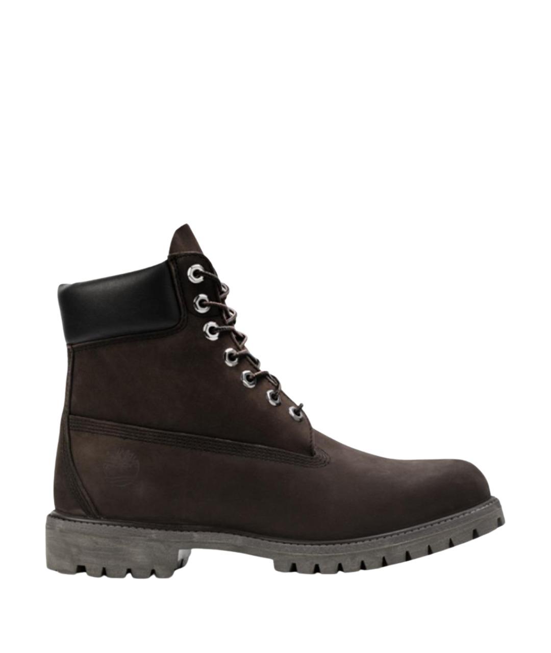 TIMBERLAND Коричневые нубуковые высокие ботинки, фото 1