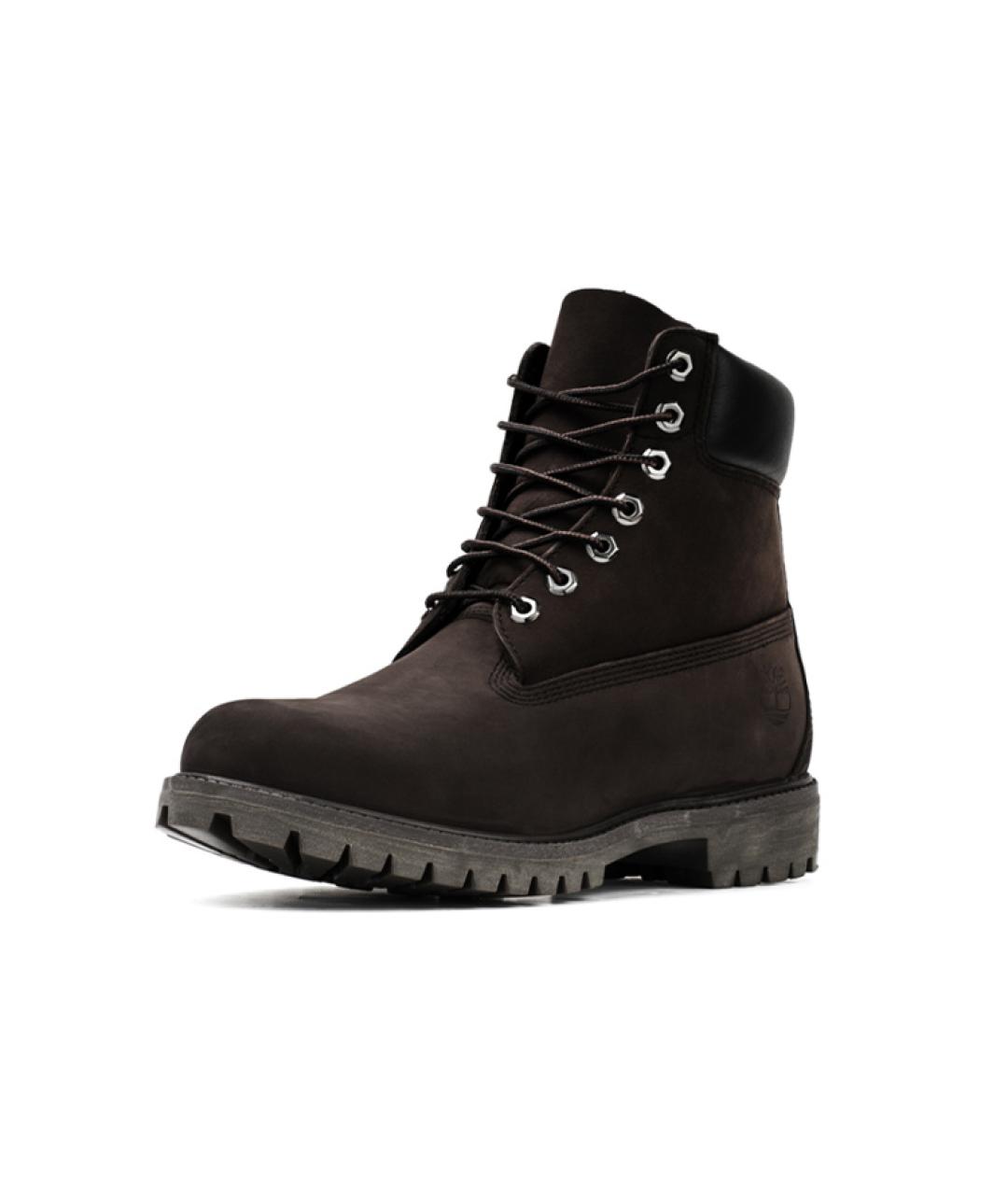 TIMBERLAND Коричневые нубуковые высокие ботинки, фото 2