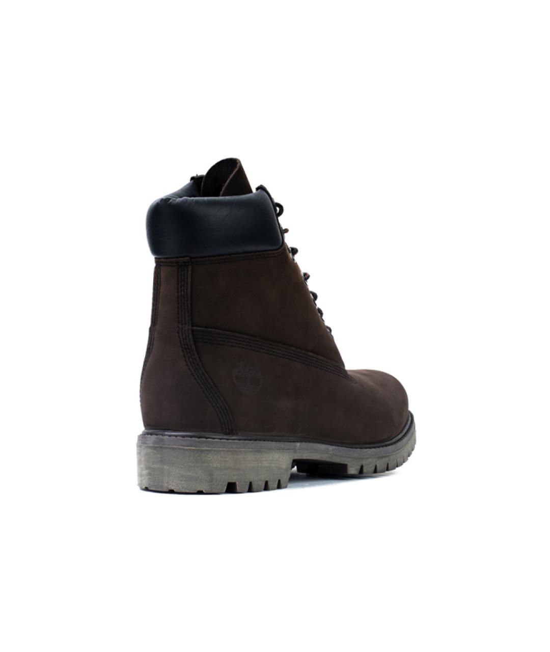 TIMBERLAND Коричневые нубуковые высокие ботинки, фото 3