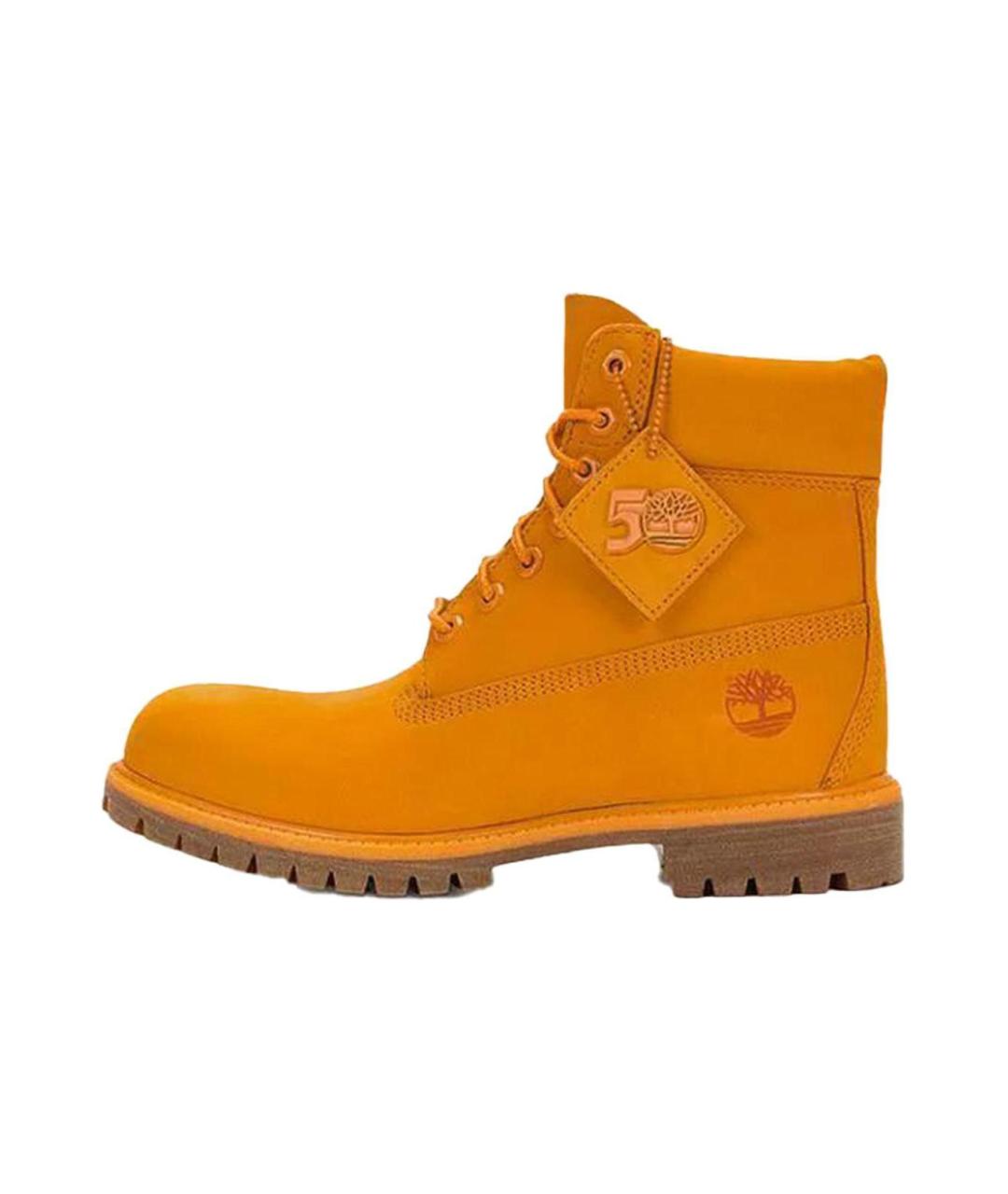 TIMBERLAND Желтые нубуковые высокие ботинки, фото 5