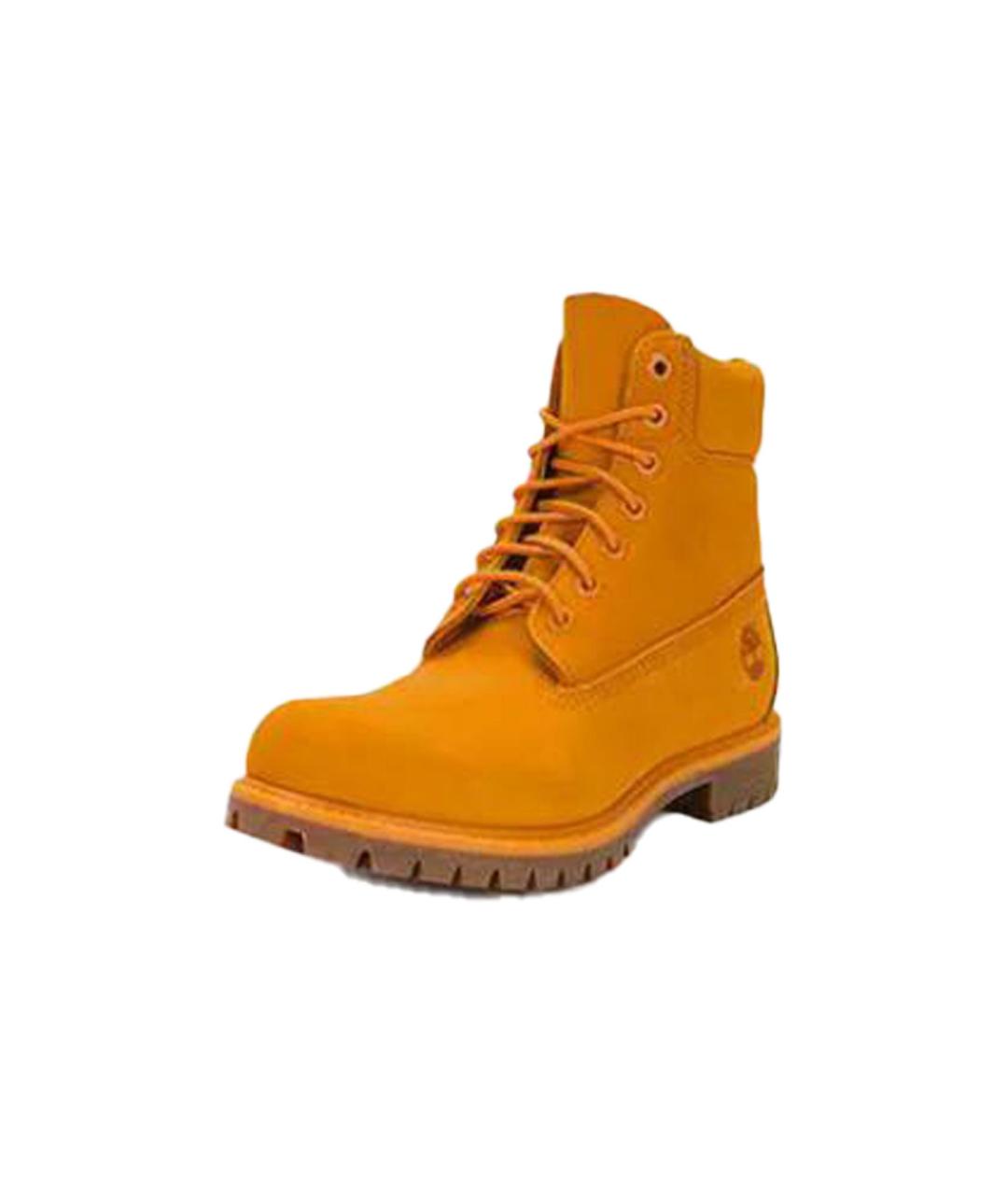 TIMBERLAND Желтые нубуковые высокие ботинки, фото 2