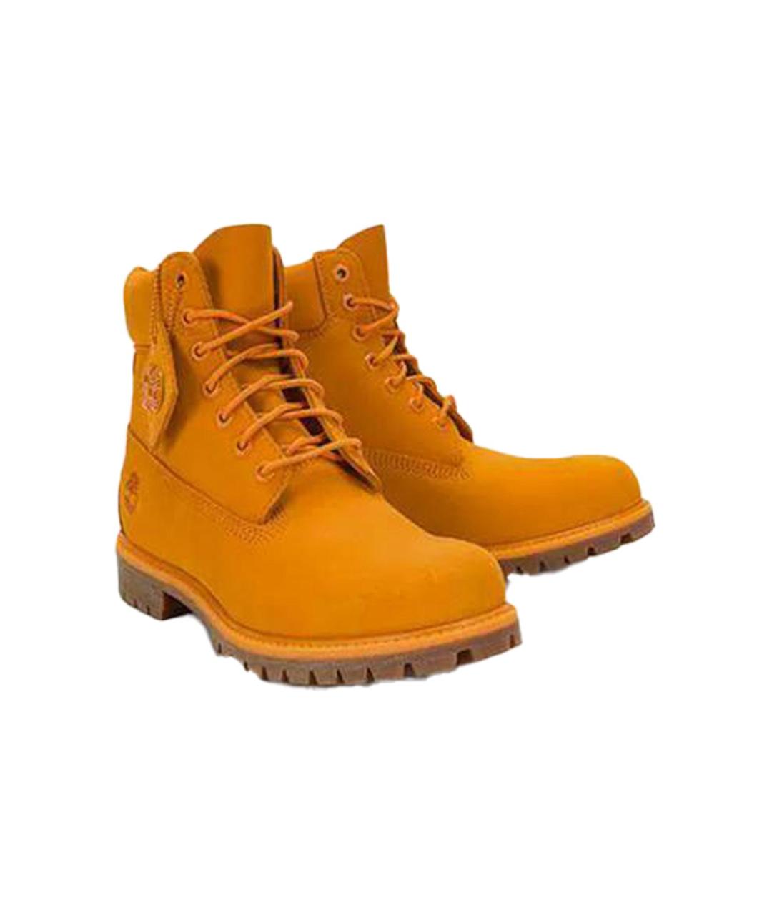 TIMBERLAND Желтые нубуковые высокие ботинки, фото 3