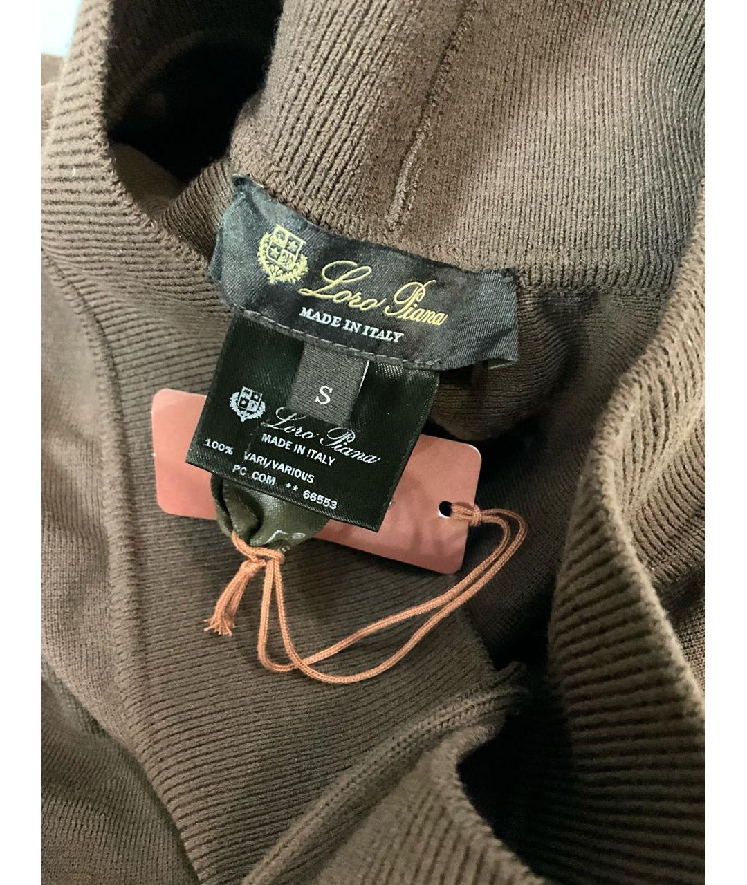 LORO PIANA Коричневая шерстяная юбка макси, фото 5