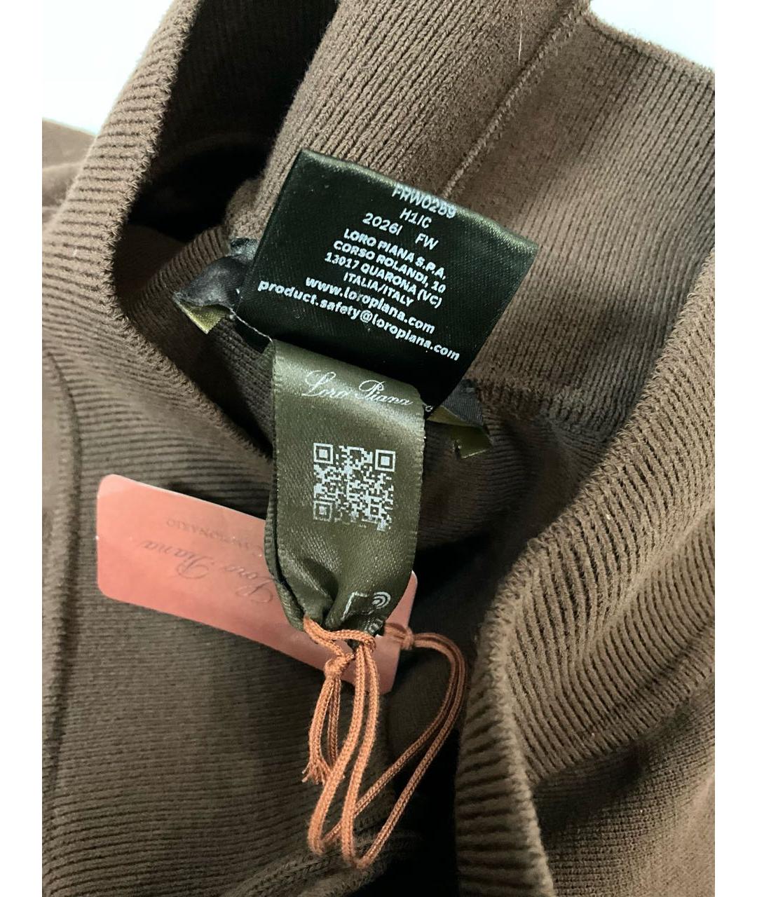LORO PIANA Коричневая шерстяная юбка макси, фото 6