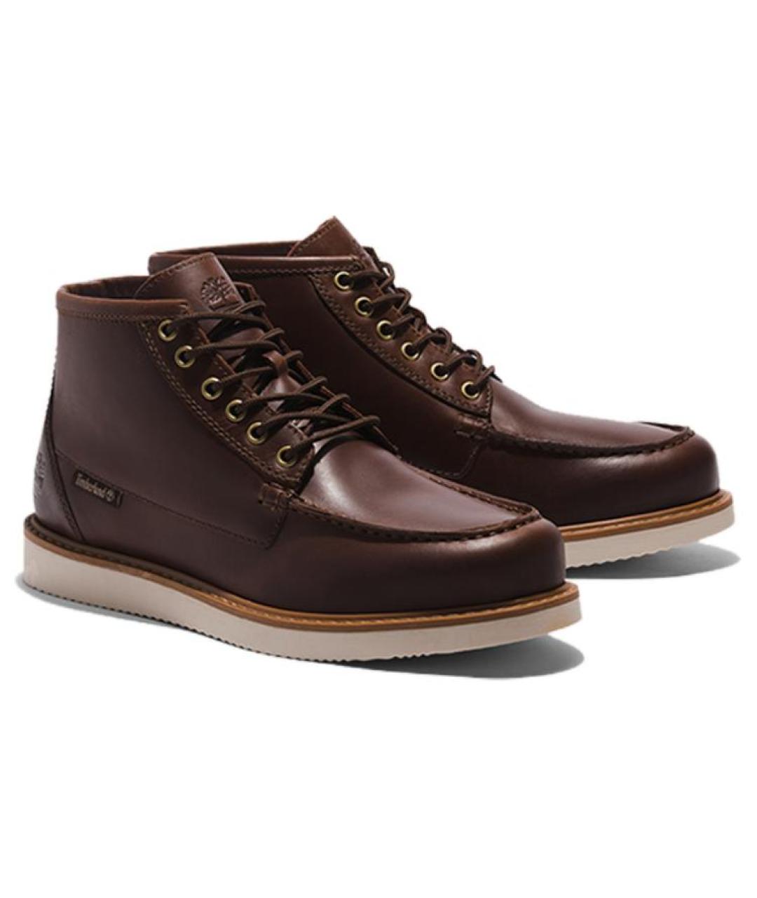 TIMBERLAND Коричневые кожаные высокие ботинки, фото 4