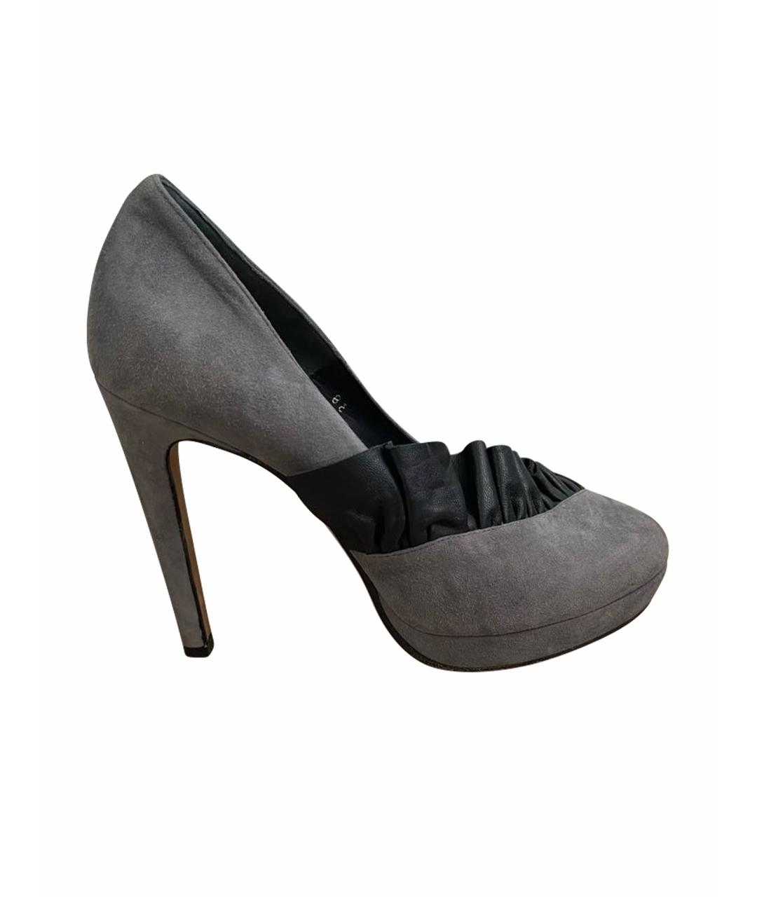 VICTOR AND ROLF Антрацитовые замшевые туфли, фото 1