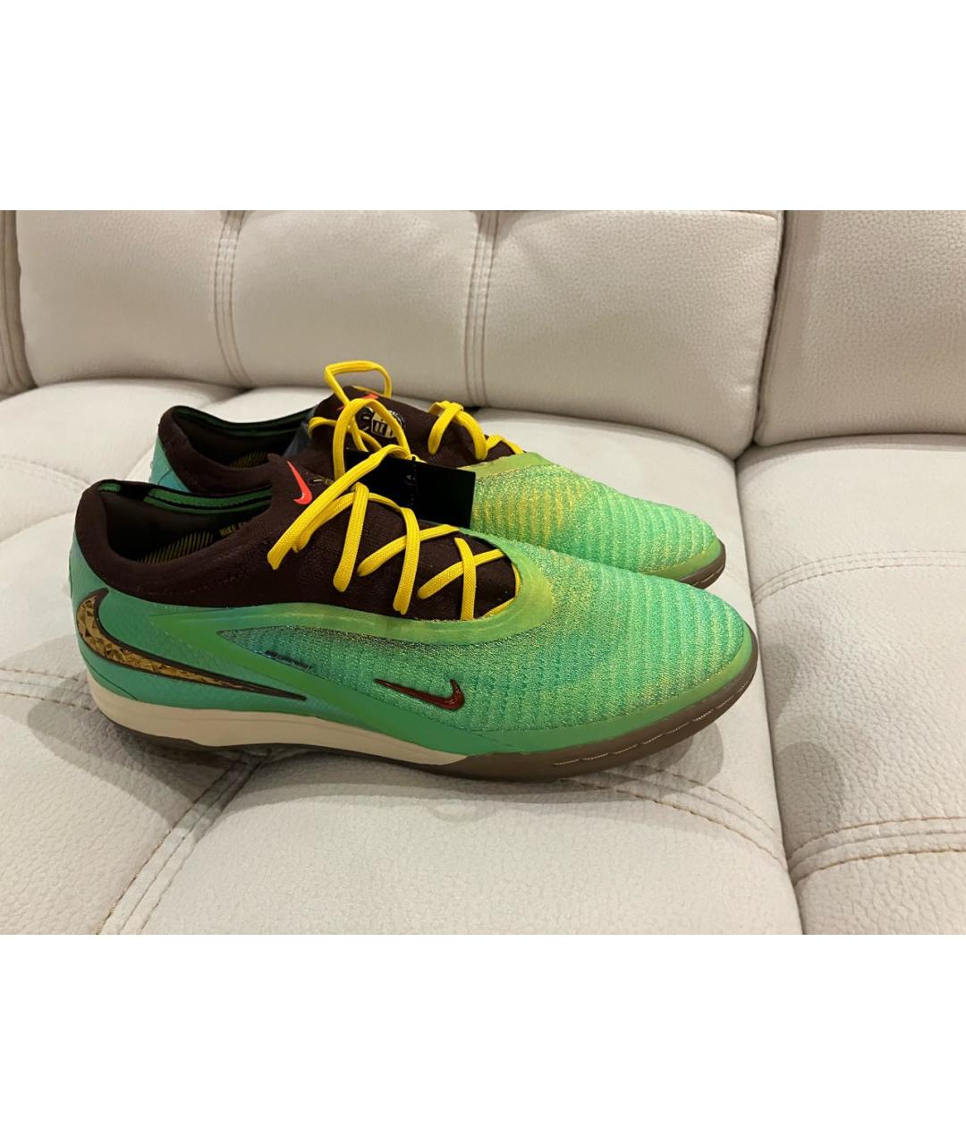 NIKE Зеленые резиновые низкие кроссовки / кеды, фото 5