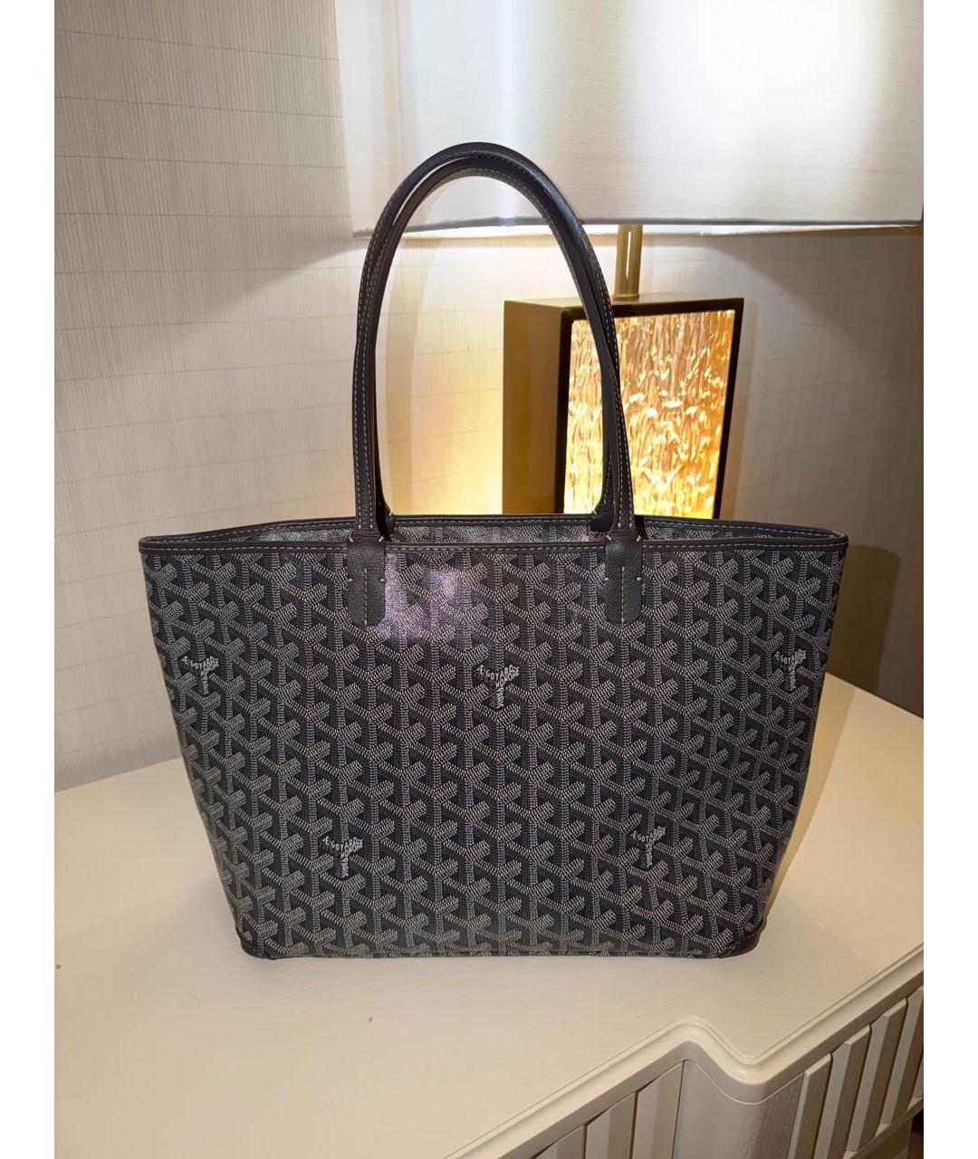 GOYARD Серая сумка тоут из канвы, фото 4