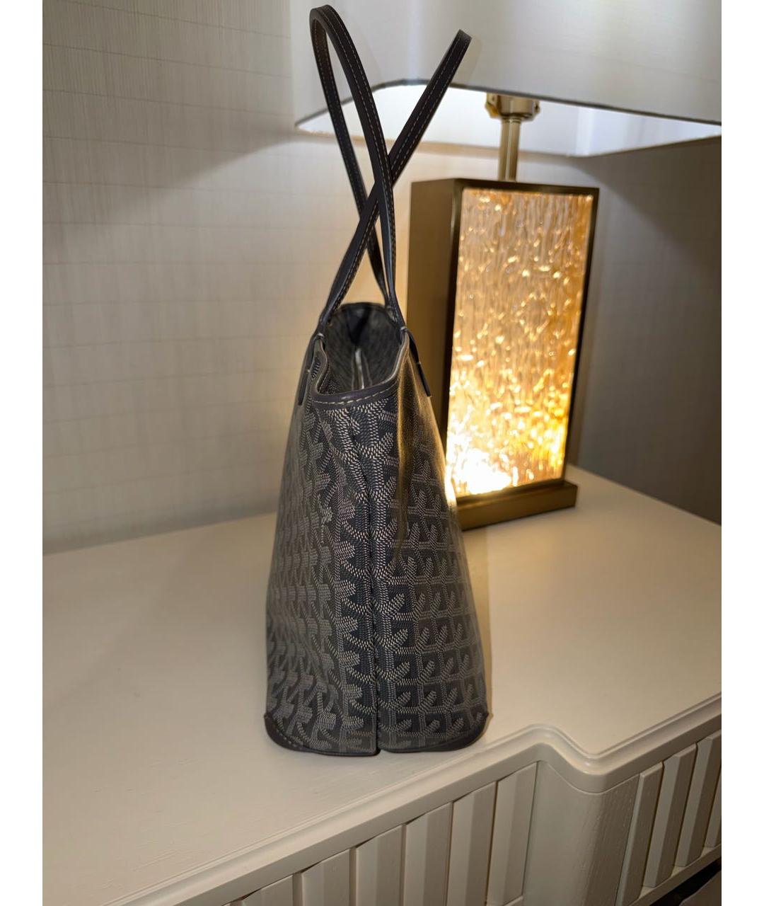 GOYARD Серая сумка тоут из канвы, фото 2
