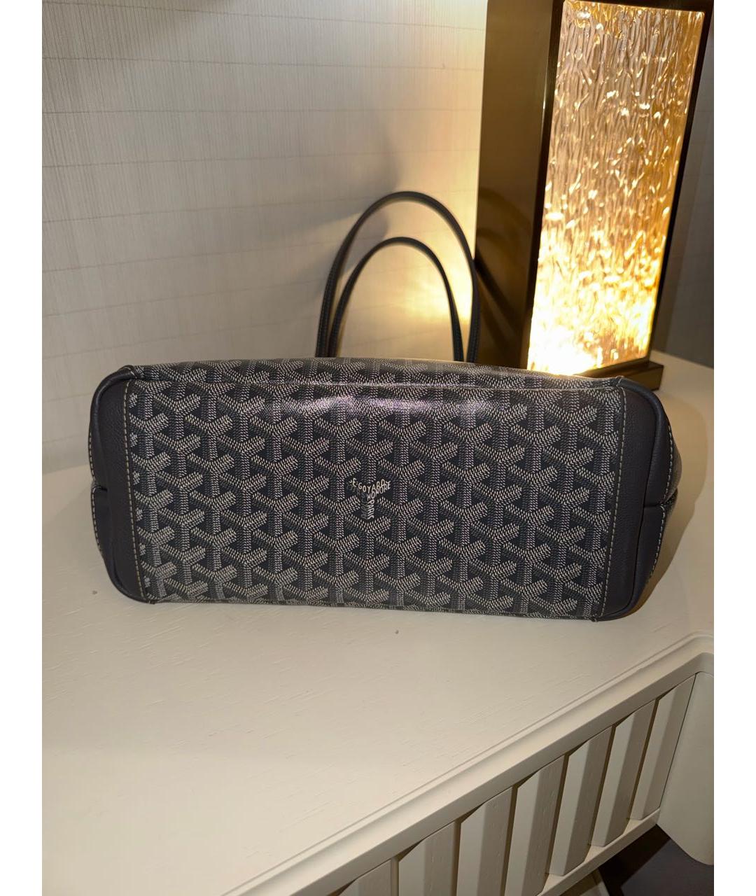 GOYARD Серая сумка тоут из канвы, фото 6