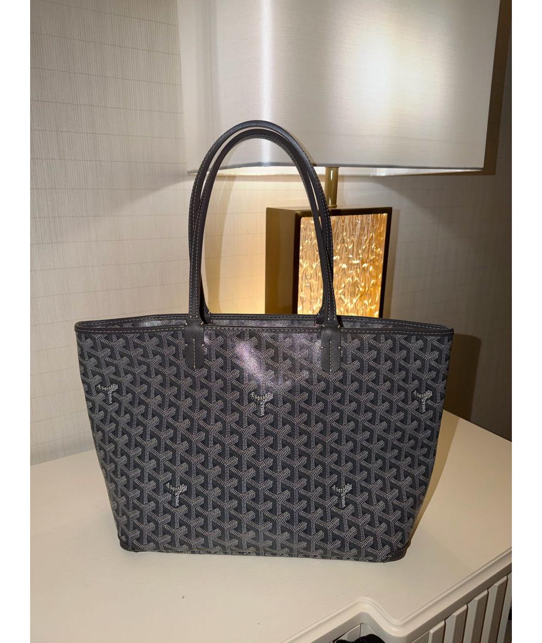 GOYARD Серая сумка тоут из канвы, фото 9