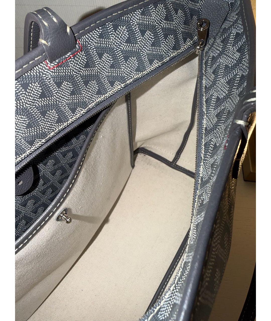 GOYARD Серая сумка тоут из канвы, фото 8