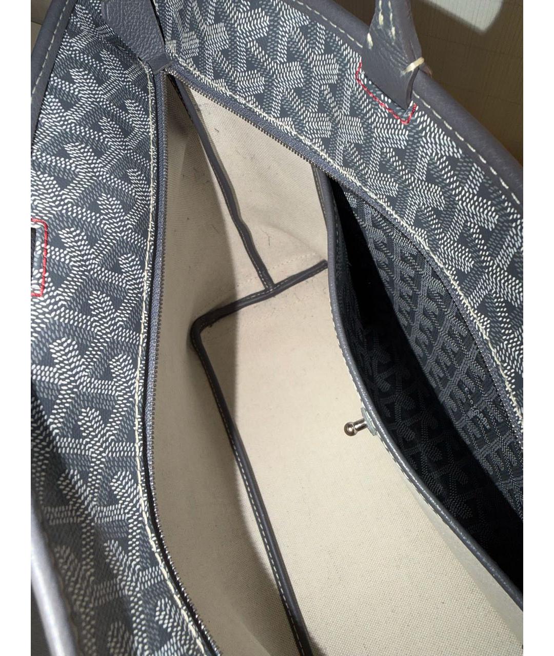 GOYARD Серая сумка тоут из канвы, фото 7