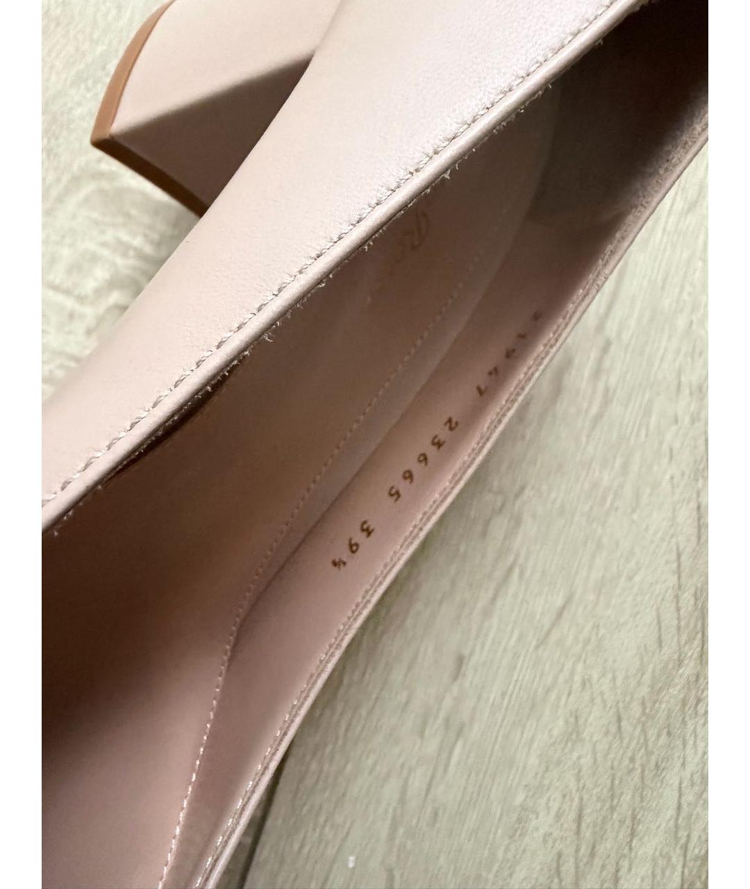 GIANVITO ROSSI Бежевые кожаные туфли, фото 5