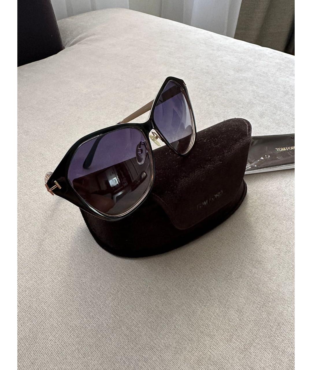 TOM FORD Черные пластиковые солнцезащитные очки, фото 9