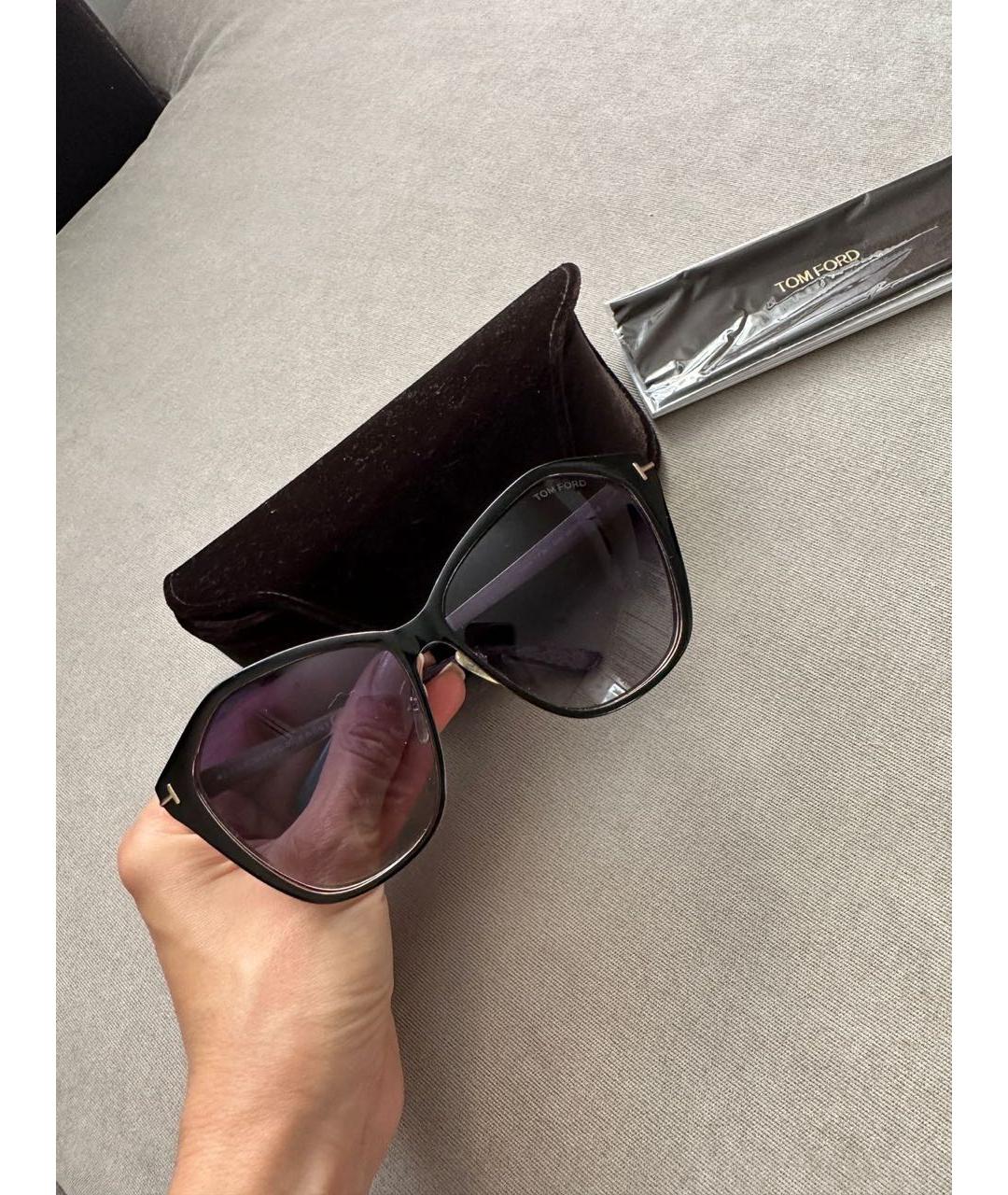 TOM FORD Черные пластиковые солнцезащитные очки, фото 3