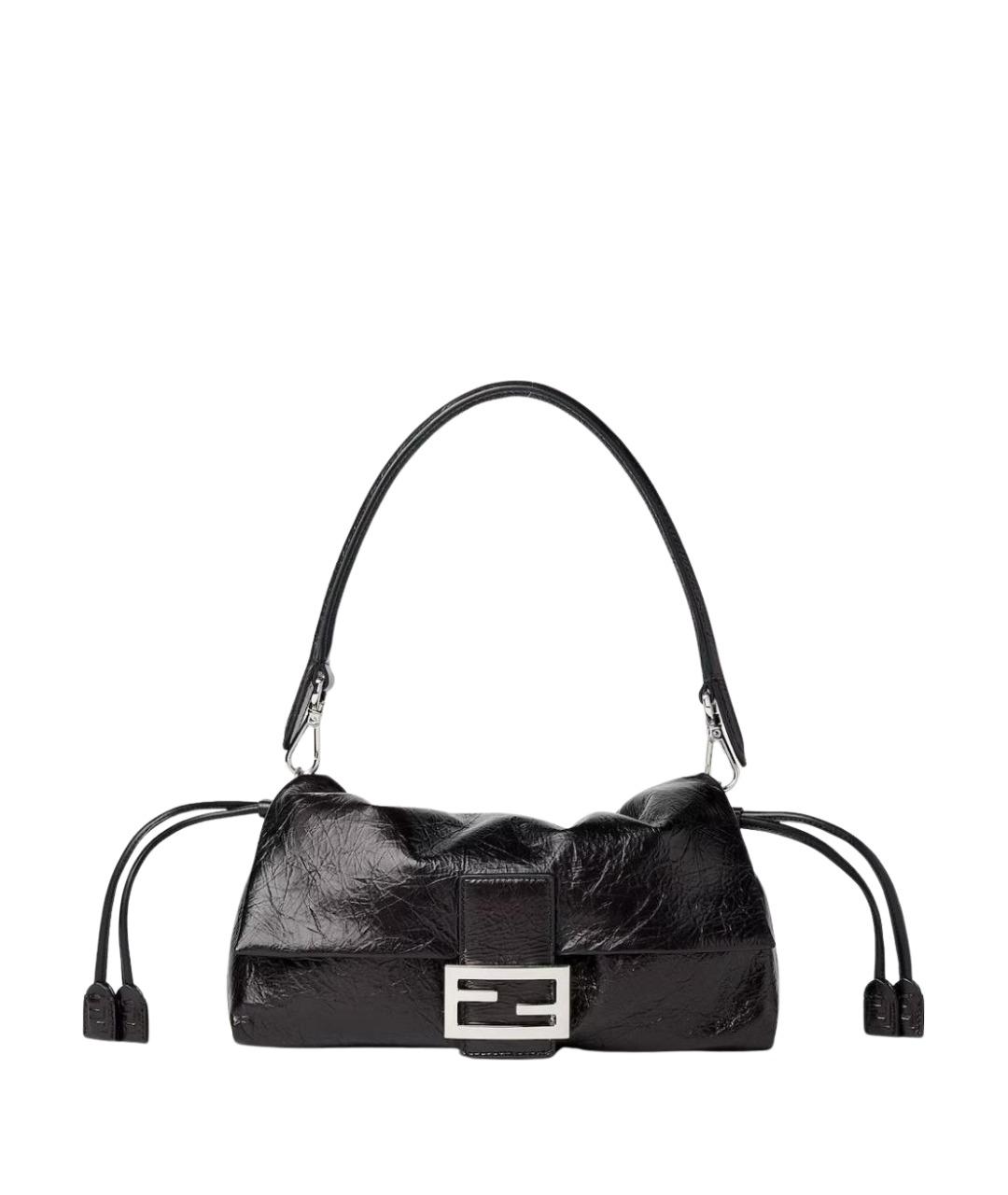 FENDI Черная кожаная сумка через плечо, фото 1