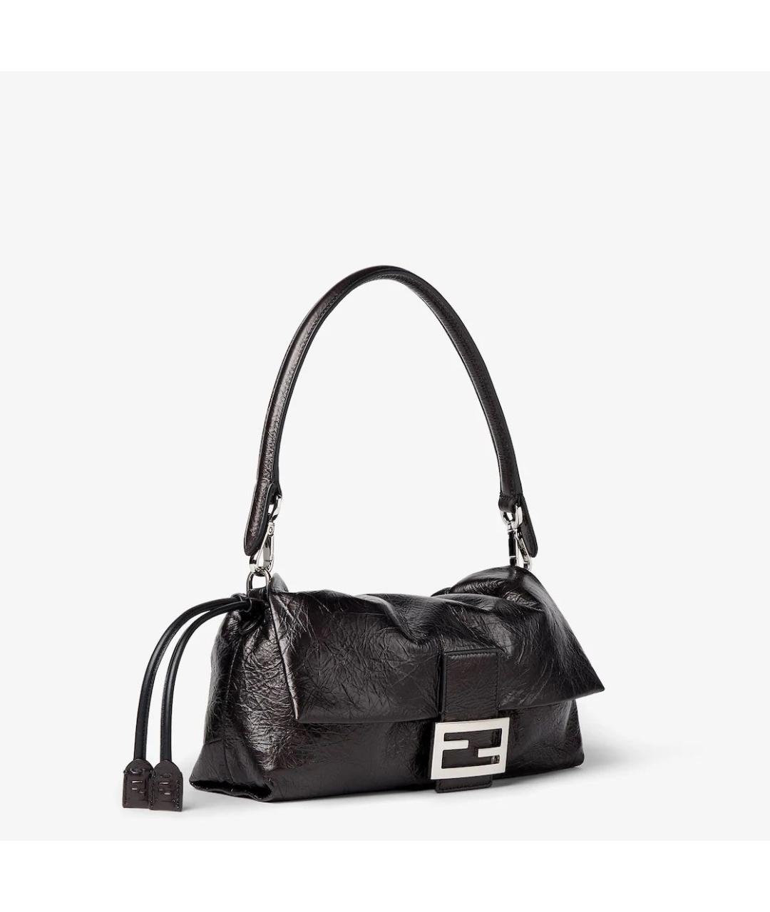 FENDI Черная кожаная сумка через плечо, фото 3