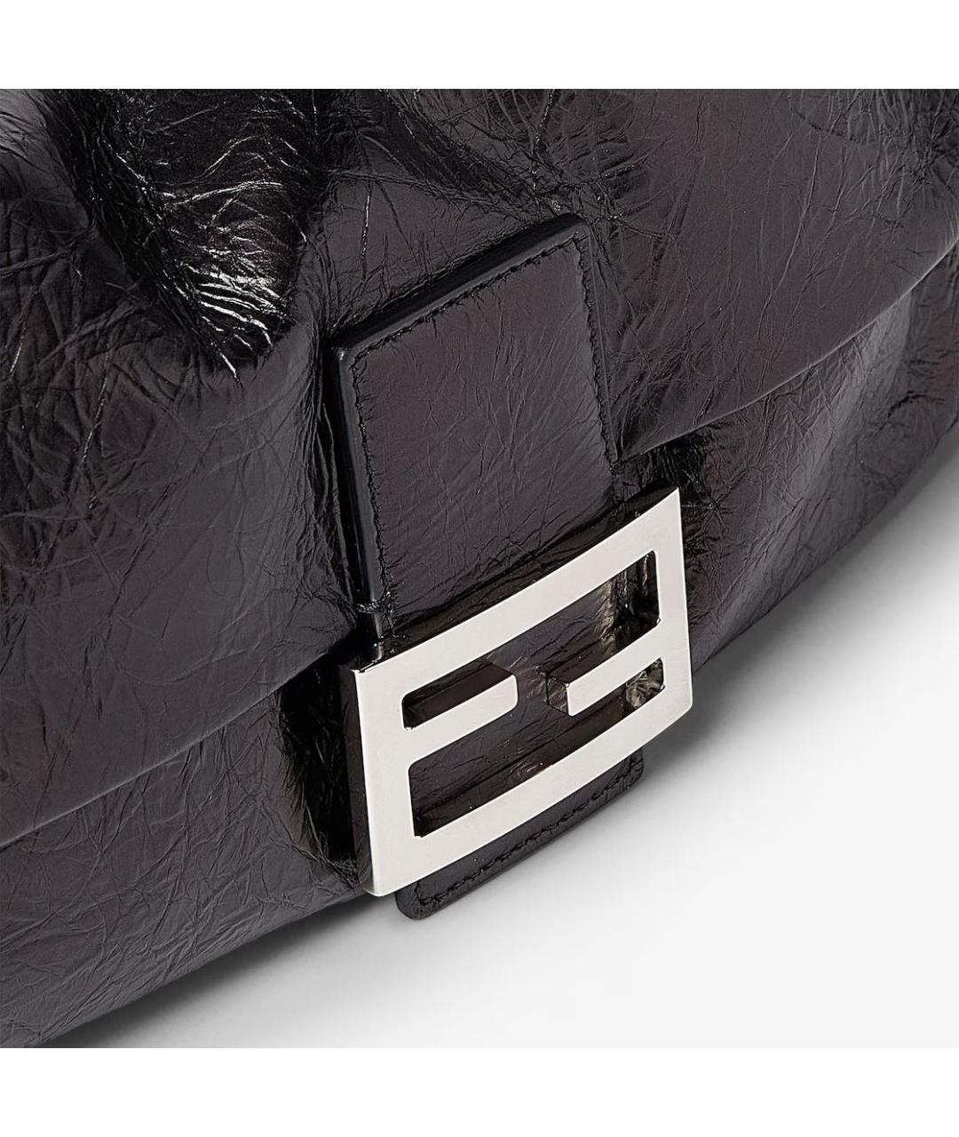 FENDI Черная кожаная сумка через плечо, фото 6
