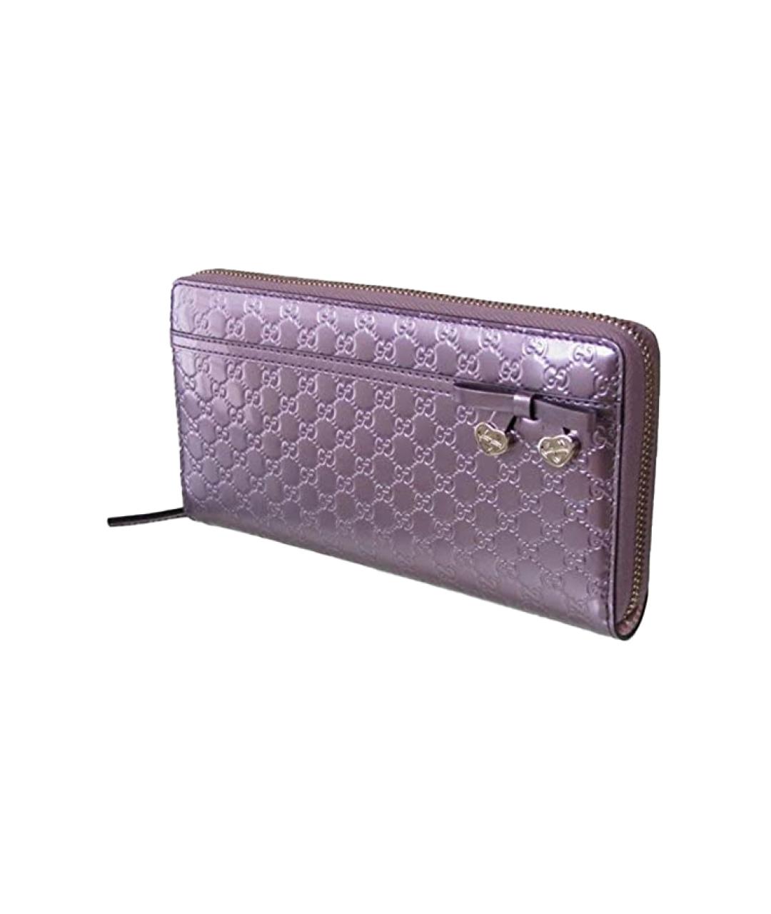 GUCCI Фиолетовый кожаный кошелек, фото 2