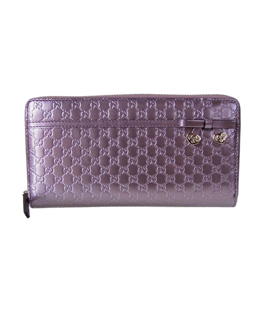 GUCCI Фиолетовый кожаный кошелек, фото 1