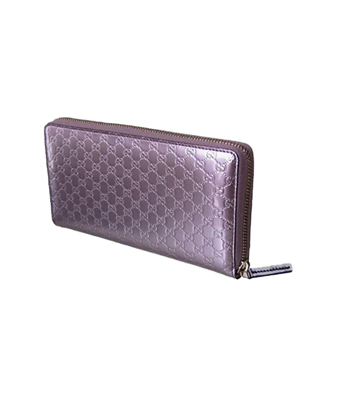 GUCCI Фиолетовый кожаный кошелек, фото 3