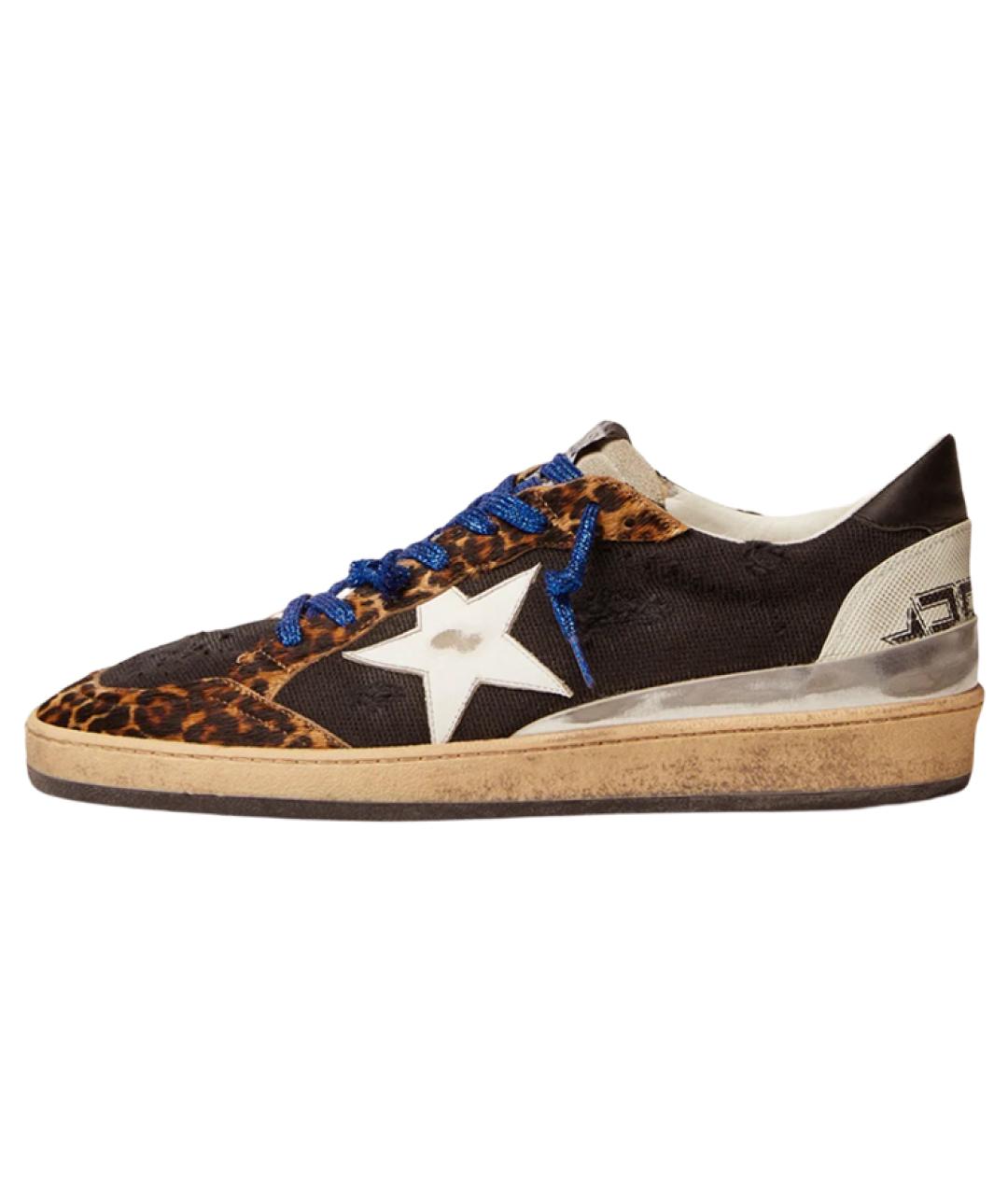 GOLDEN GOOSE Черные текстильные низкие кроссовки / кеды, фото 4