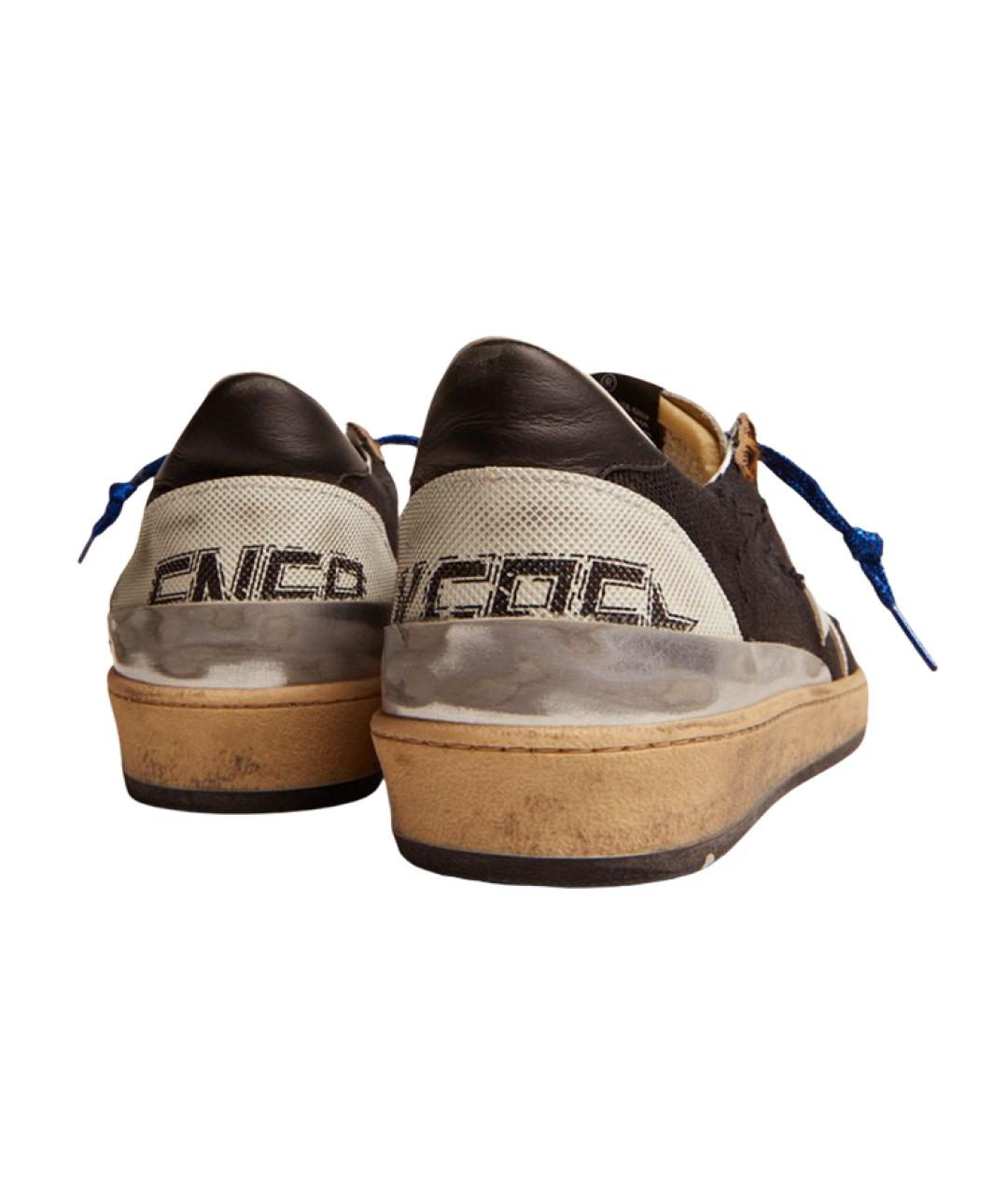 GOLDEN GOOSE Черные текстильные низкие кроссовки / кеды, фото 3