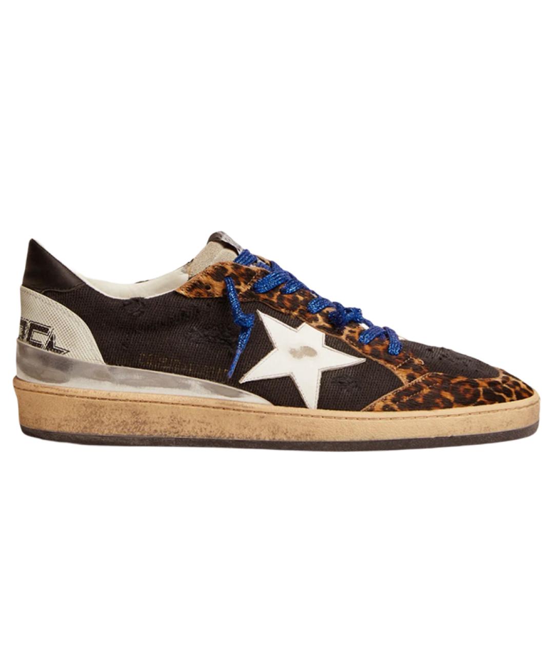 GOLDEN GOOSE Черные текстильные низкие кроссовки / кеды, фото 2