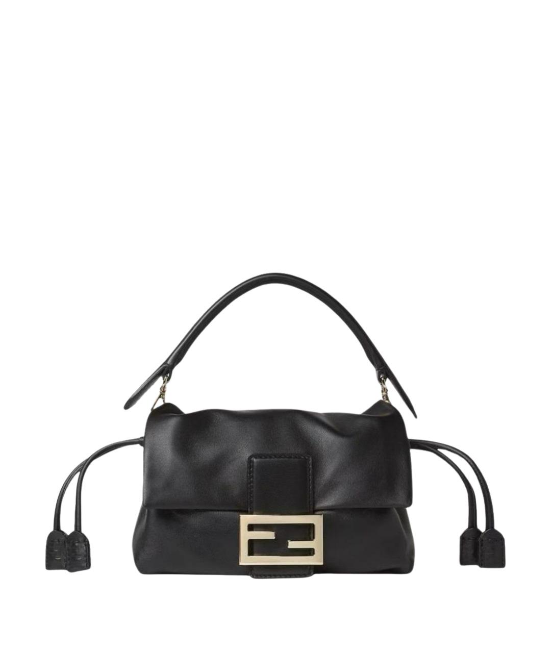 FENDI Черная кожаная сумка через плечо, фото 1