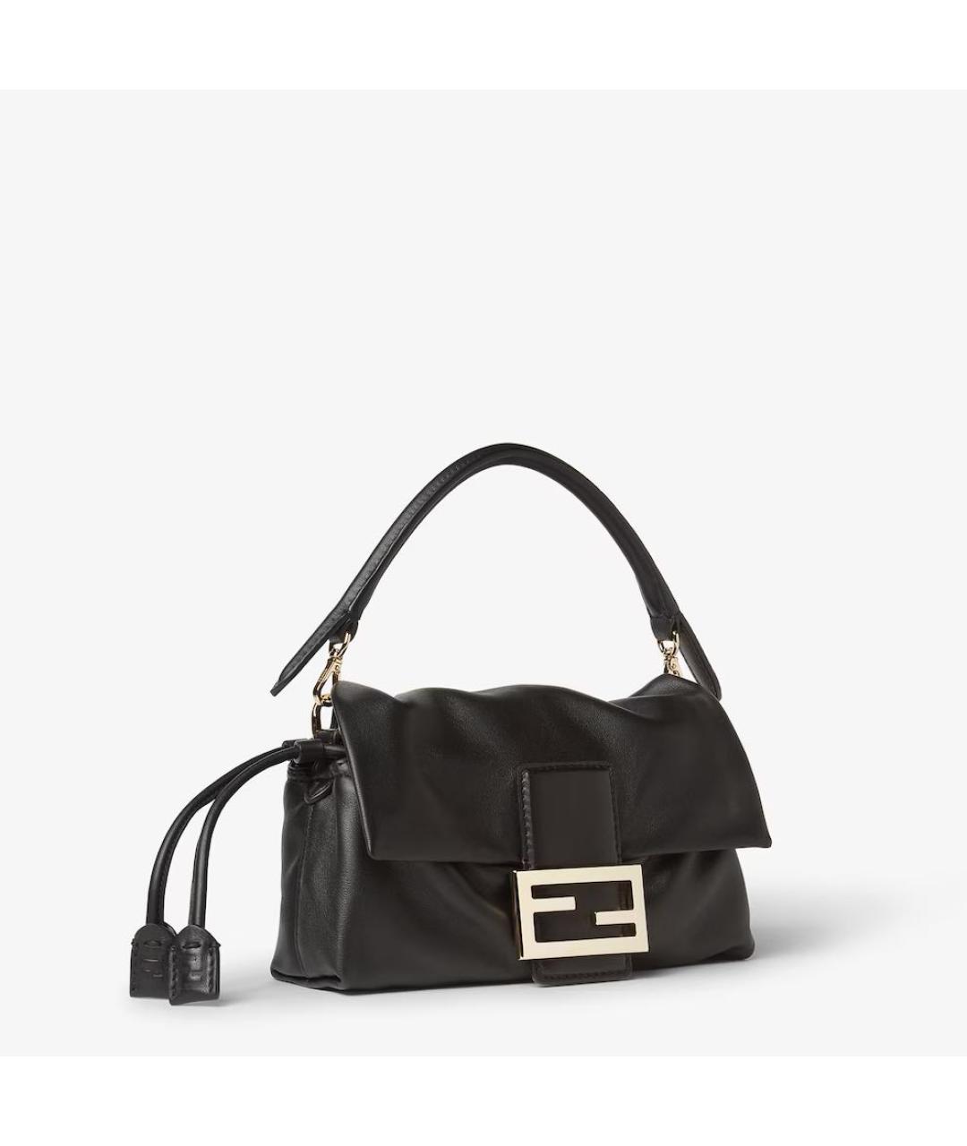 FENDI Черная кожаная сумка через плечо, фото 2